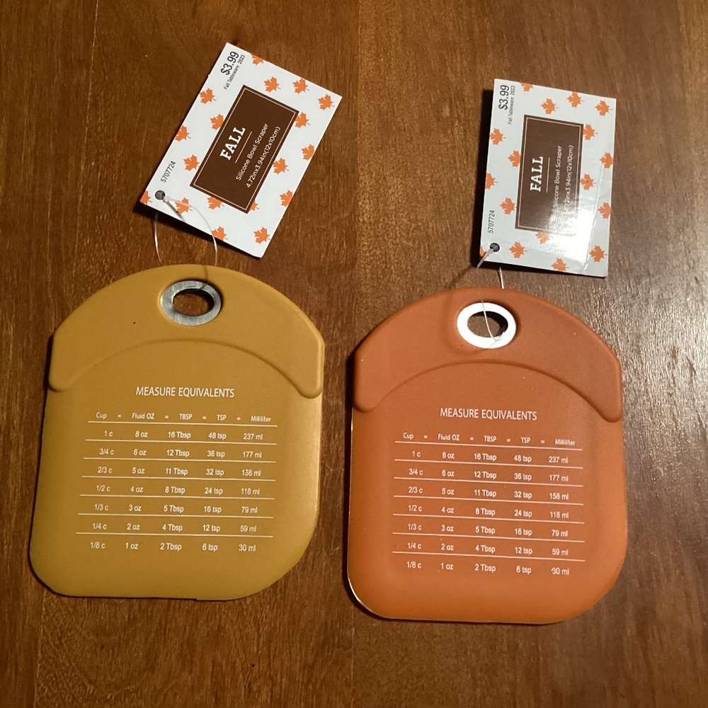 Fall Tableware Silicone Bowl Scraper New With Tag 4.72” x 3.94”